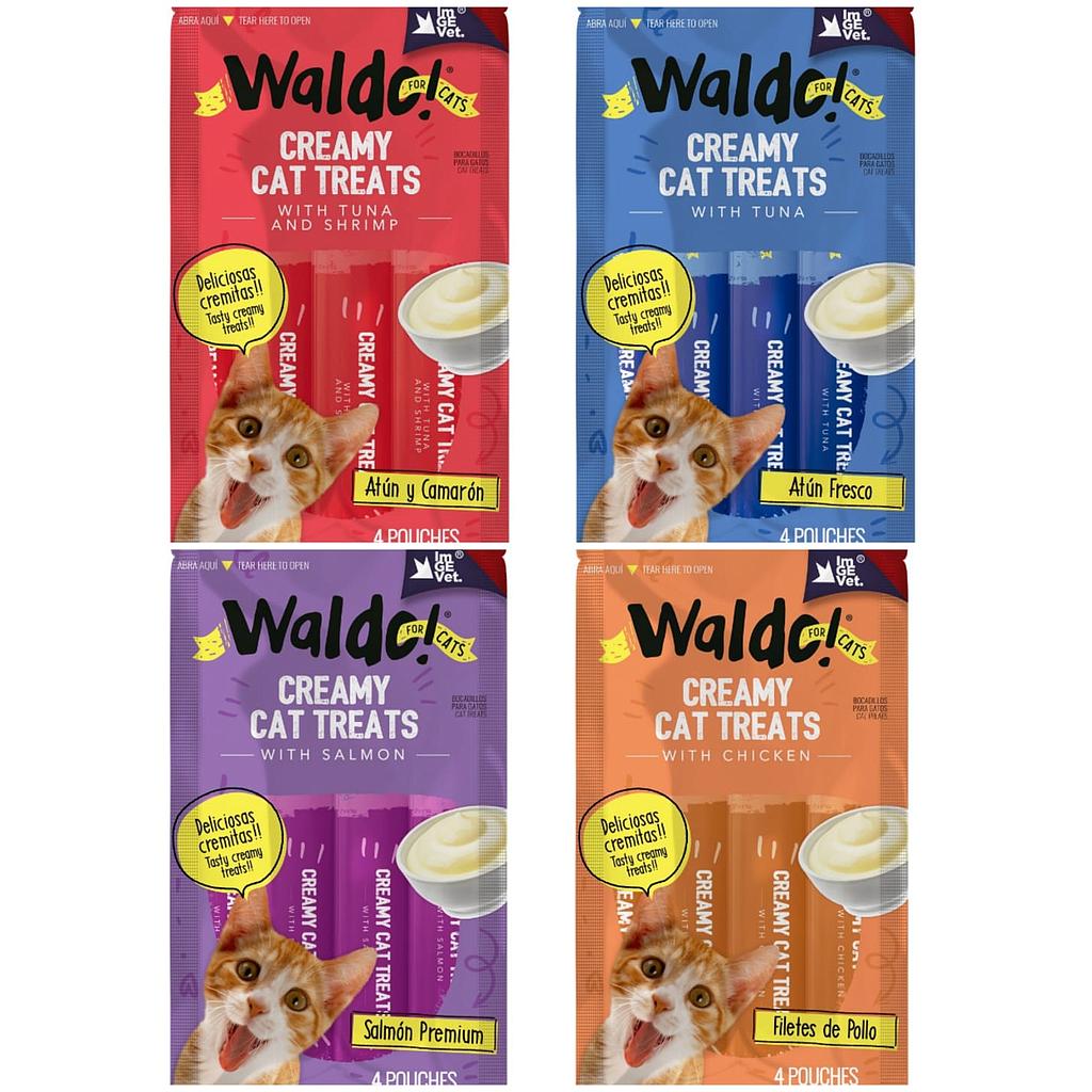 Creamy Waldo Cat Treat paq 4